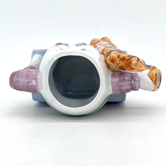 Vintage Feitx Humpty Dumpty Ceramic Teapot Nursery Rhyme Collectible Decor - Picture 3 of 12